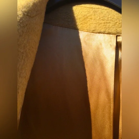 Vintage double breasted camel hair wool coat tan beige collared xxl extra large - Picture 7 of 10